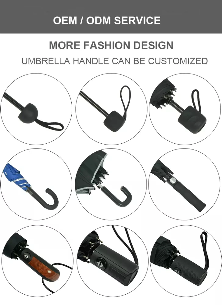 C Shape Handle Custom Logo Promotion Reverse Umbrella