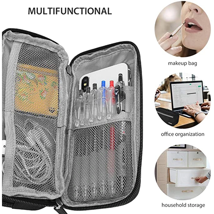Custom Best Seller Multi-Function Durable Makeup Storage Case High Quality Double Pencil Bags for Student, Office