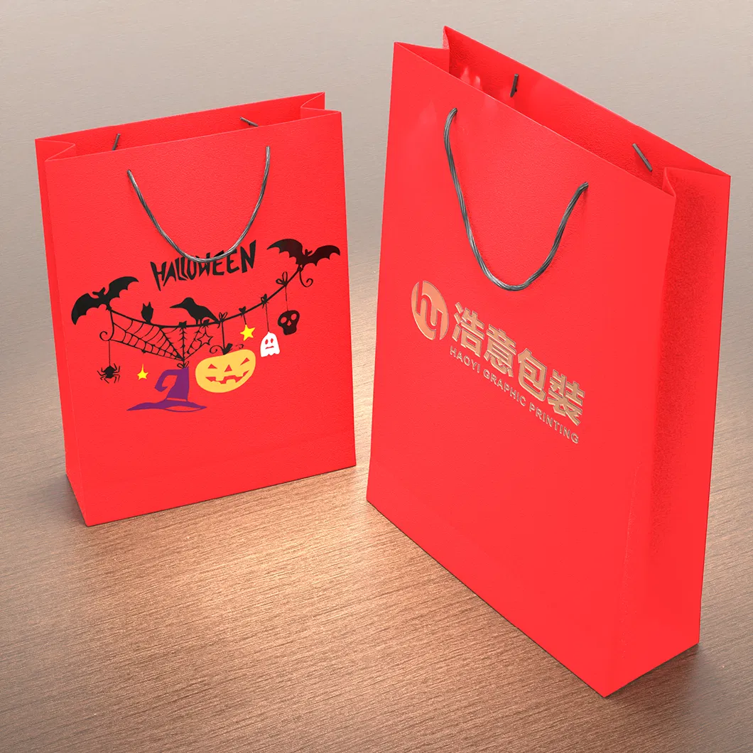 China Factory Wholesale High Quality Designer Custom Printing Fashion Shopping Packaging Tote Paper Bag for Cosmetic Clothing Gift Bags
