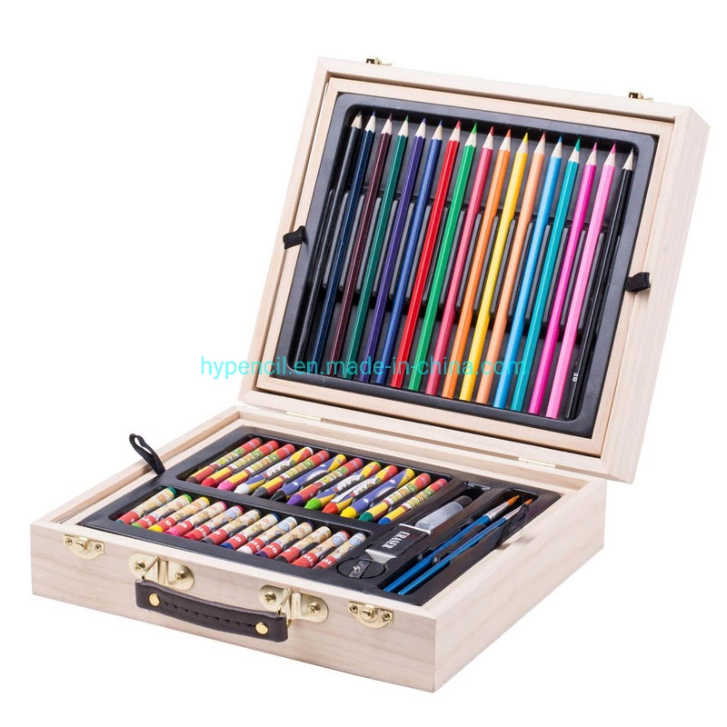 Art Supplies- Painting Set Artist Drawing Kit 65PCS in Wooden Case