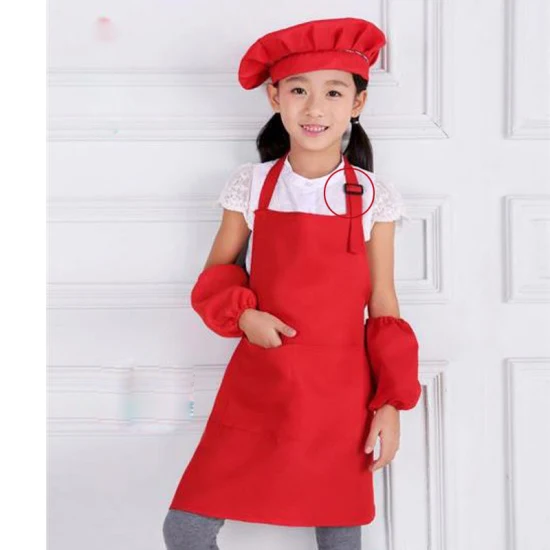 Sublimation Polyester Adjustable Children Apron for Baking Painting Cooking M L S