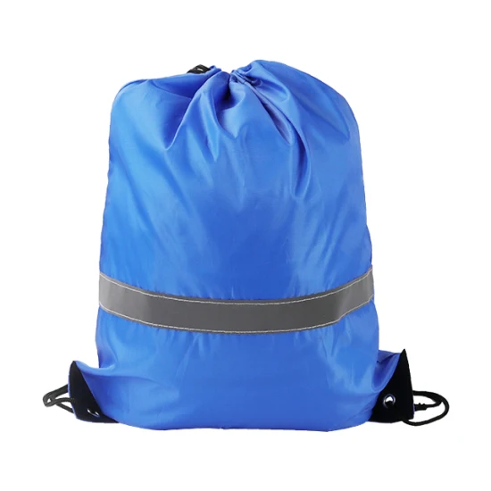 Custom RPET Polyester Waterproof Drawstring Backpack Bag with Logo Printed